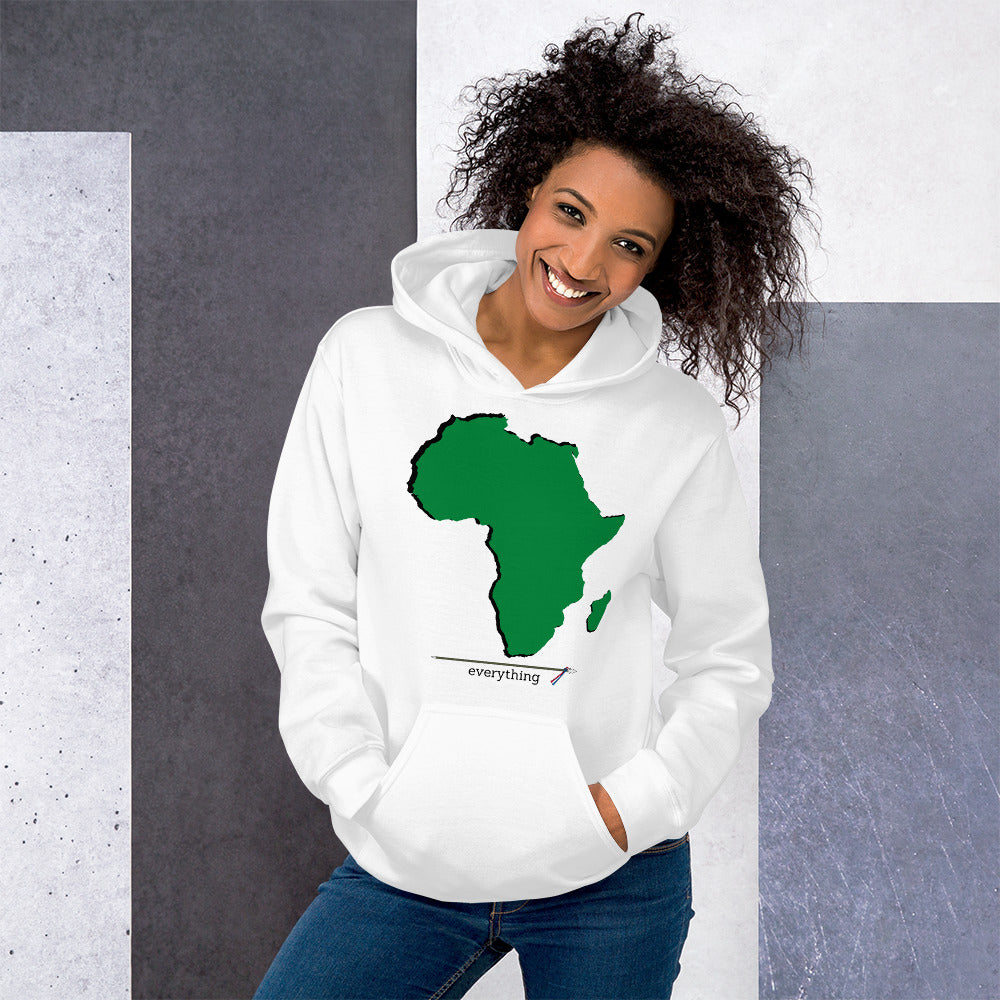 Africa Over Everything Green Continent Unisex Hoodie